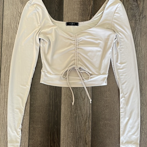 Satin Cream Top - Picture 2 of 5